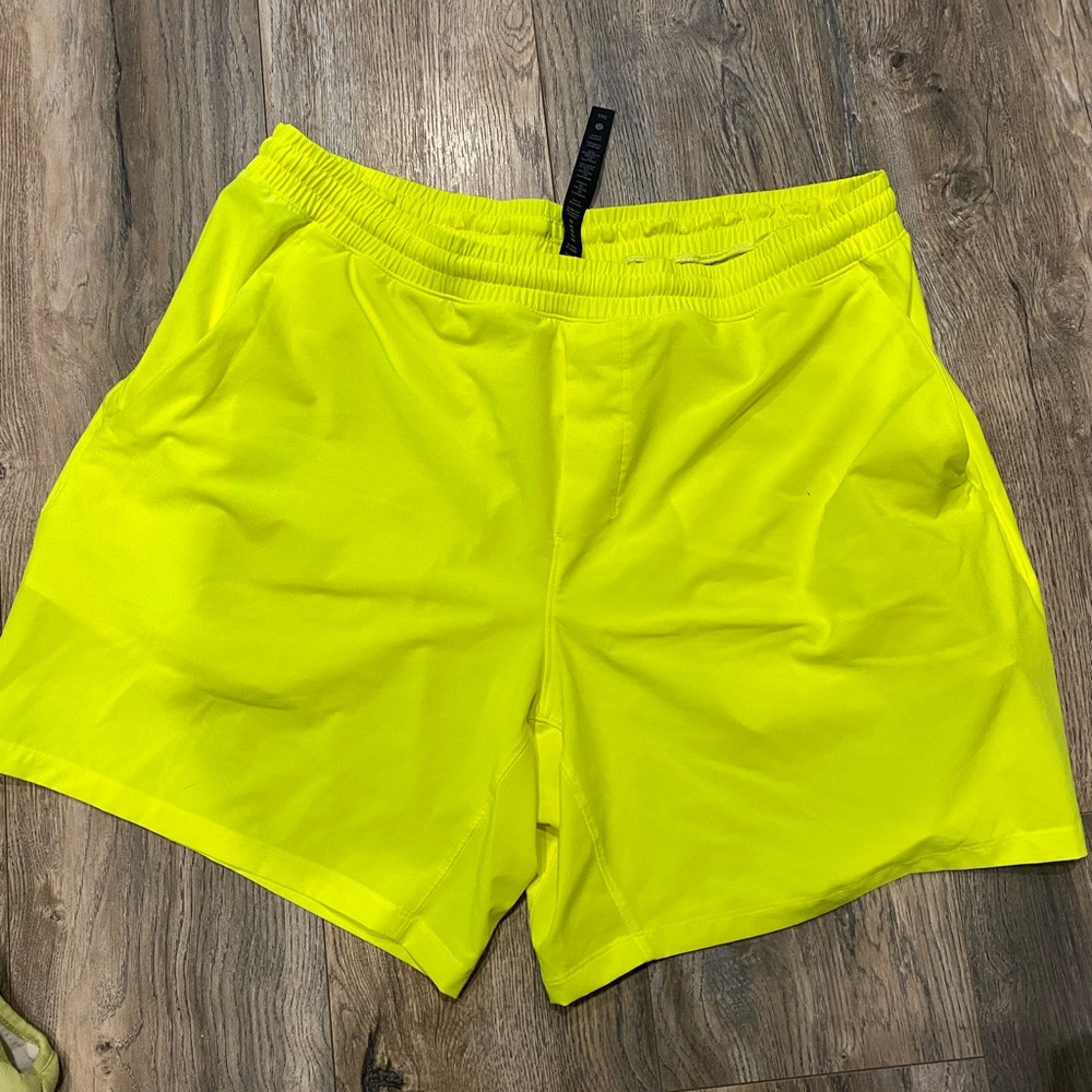 lululemon athletica Neon Yellow Athletic Shorts